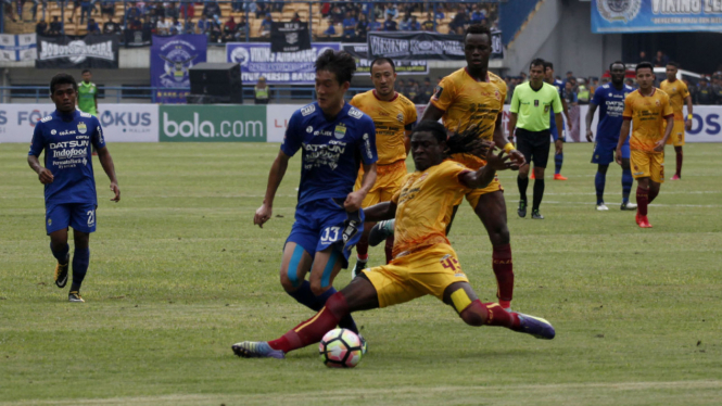 Persib saat mengalahkan Sriwijaya di laga pembuka.