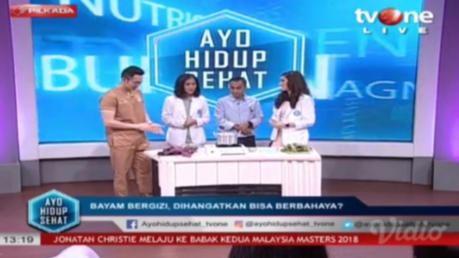 Program talkshow  Ayo Hidup Sehat di tvOne, Rabu 17 Januari 2018.