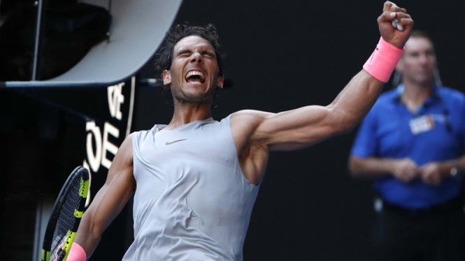 Rafael Nadal menang di babak 16 besar Australia Open 2018