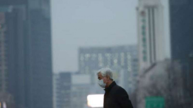Kondisi debu polusi di Korea Selatan.