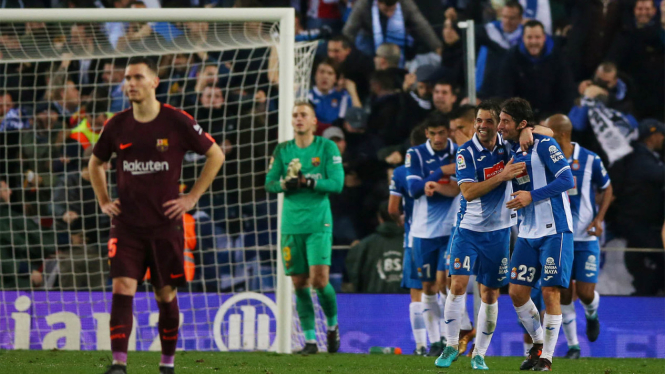 Espanyol Bungkam Barcelona di Leg Pertama Piala Raja