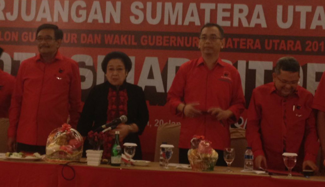 Megawati pimpin Rakerdasus PDIP yang dihadiri Djarot-Sihar.