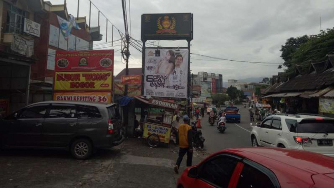 Suasana di lokasi penembakan atas pengawal pribadi Prabowo Subianto.