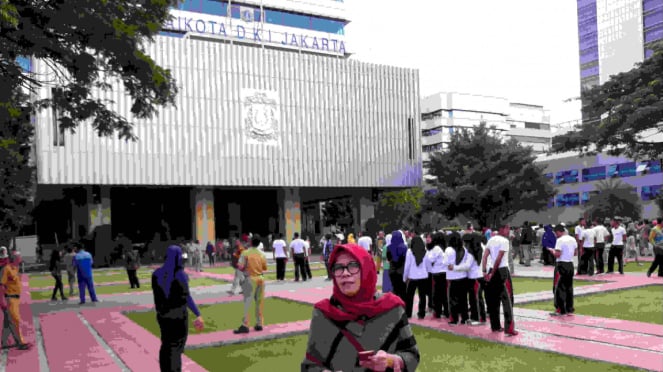 DKI JAKARTA Representación de empleados del gobierno provincial. 
