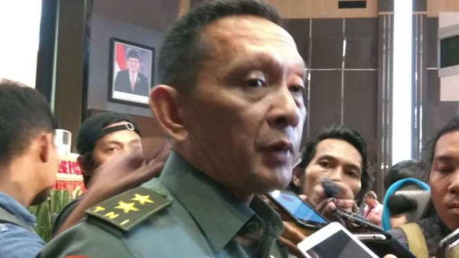 Kepala Pusat Penerangan TNI Mayor Jenderal M Sabrar Fadhilah di Jakarta pada Rabu, 23 Januari 2018.