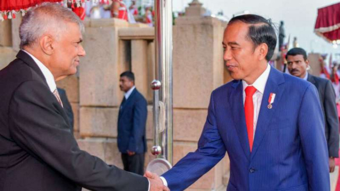 Jokowi dan Presiden Sri Lanka Maithripala Sirisena.