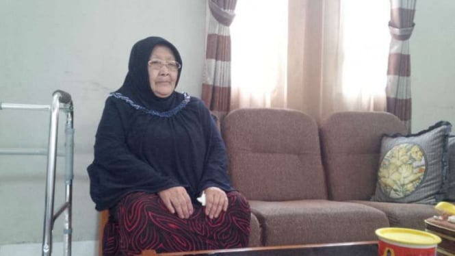 Siti Rohayah alias Amih, seorang perempuan renta yang digugat hukum oleh anak dan menantunya, ketika ditemui di rumahnya di Kabupaten Garut, Jawa Barat, pada Kamis, 25 Januari 2018.