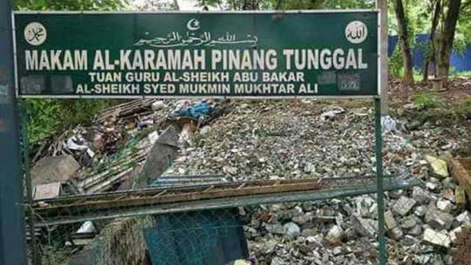 Kondisi makam ulama Aceh di Kuala Lumpur, Malaysia.