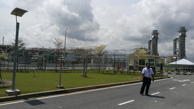 Fasilitas produksi Petronas Petrochemical dan Terengganu Gas Terminal di Terengganu, Malaysia.