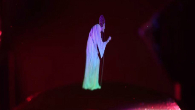 Hologram 3D karakter Star Wars, Putri Leia