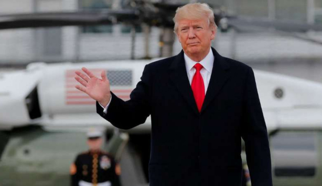 Presiden AS Donald Trump di WEF Davos, Swiss.