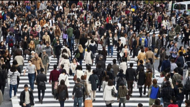 Ilustrasi penduduk Jepang.