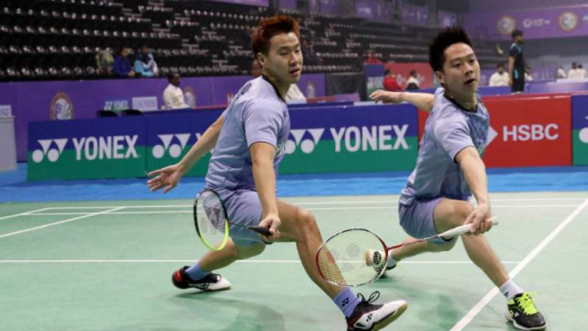 Pasangan ganda putra Indonesia, Kevin Sanjaya Sukamuljo/Marcus Fernaldi Gideon