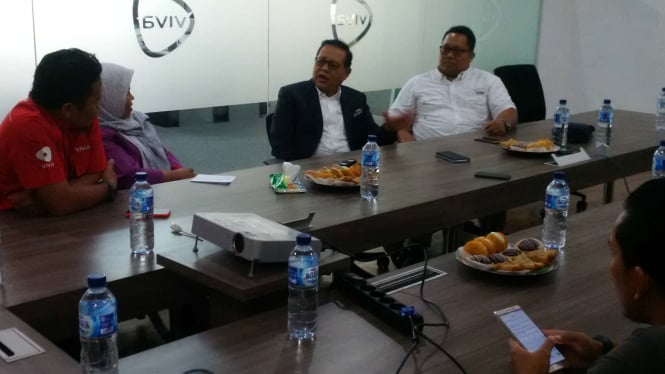 Bakal calon Gubernur Jawa Barat, Sudrajat, kunjungi Redaksi VIVA, Jumat, 2 Februari 2018.