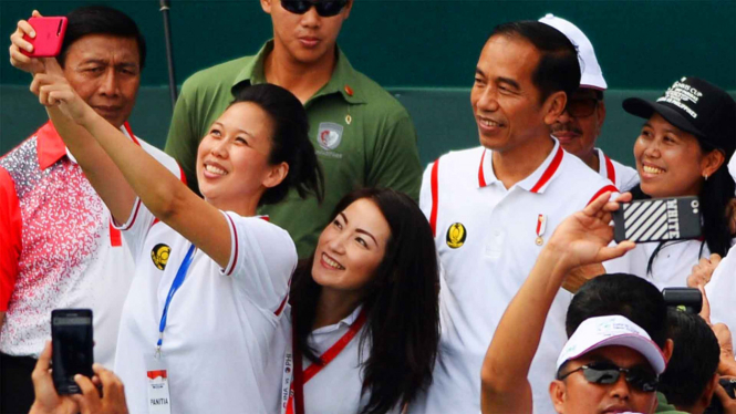 Presiden Jokowi resmikan Lapangan Tenis Senayan