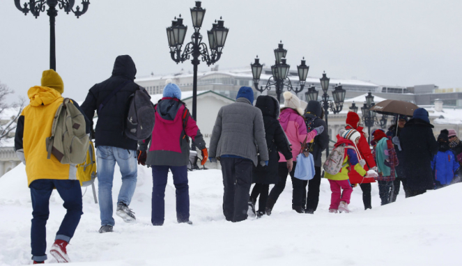 Musim dingin di Moskow Rusia