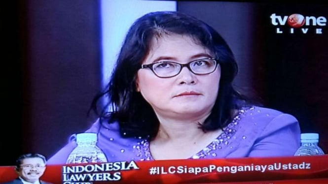 Dokter kejiwaan Leony Widjaja di acara ILC tvOne.