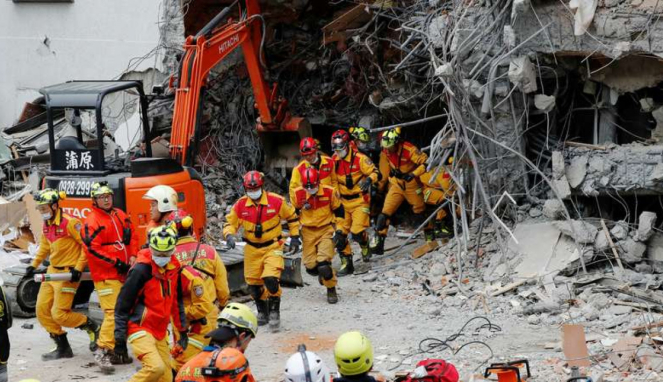 Pencarian korban Gempa Taiwan, Rabu (7/2/2018)