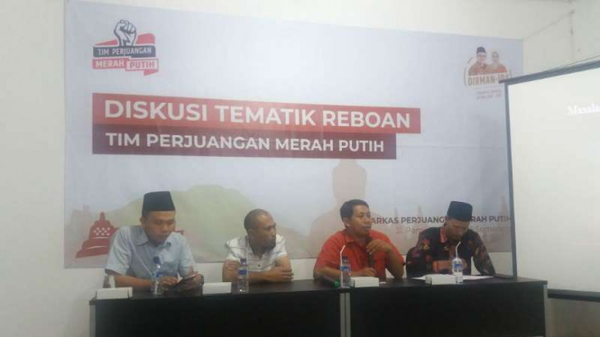 Forum Diskusi Reboan di Markas Relawan Sudirman Said-Ida Fauziah di Semarang pada Kamis, 8 Februari 2018.