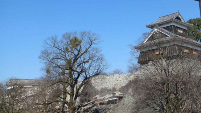 Kastil Kumamoto di Jepang hancur sebagian usai diguncang gempa (Ilustrasi)