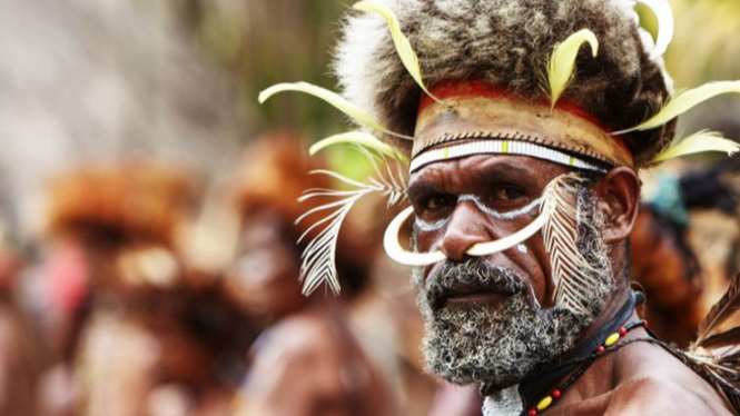 Ilustrasi masyarakat Papua.