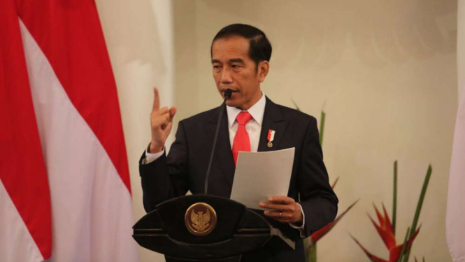 Presiden Joko Widodo di Kementerian Luar Negeri.