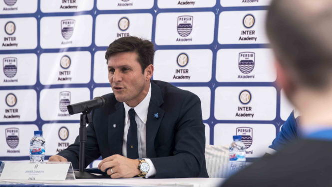 Wakil Presiden Inter Milan Javier Zanetti mengunjungi Akademi Persib Bandung