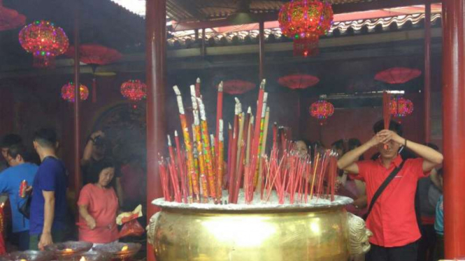 Suasana Imlek di Vihara Dharma Bhakti,  Glodok, Jakarta Barat