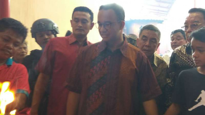 Gubernur DKI Jakarta Anies Baswedan kunjungi Vihara Dharma Bhakti