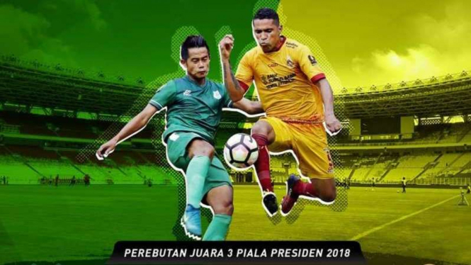 Laga perebutan juara ketiga Piala Presiden 2018, PSMS vs Sriwijaya FC