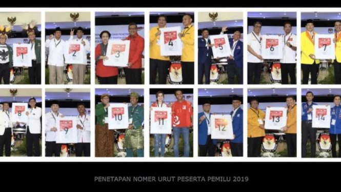 Penetapan nomor urut parpol peserta Pemilu 2019.