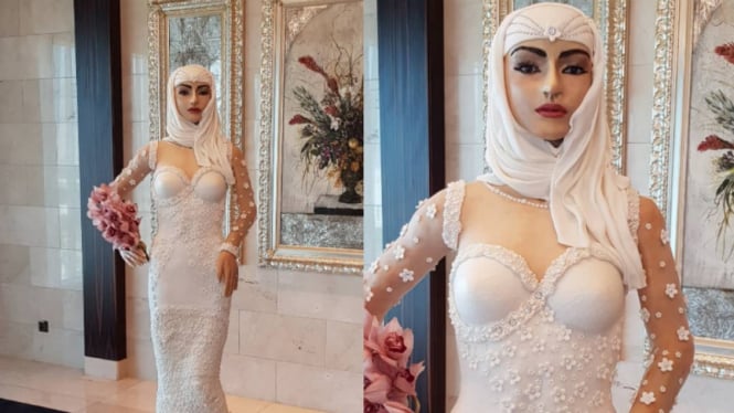 Kue pengantin Arab karya Debbie Wingham.