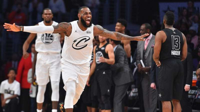 Selebrasi LeBron James di NBA All Star 2018