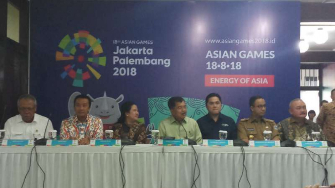 Konferensi pers soal persiapan Asian Games 2018.