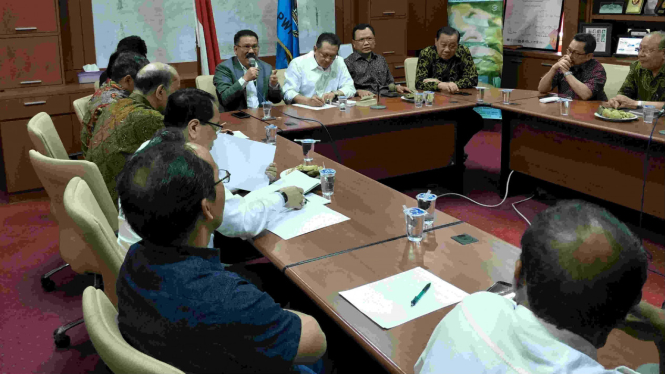 Ketua DPR Bambang Soesatyo menemui Dewan Pers 