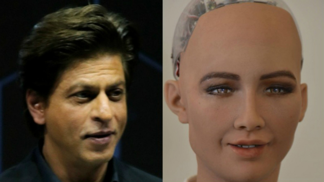 Shah Rukh Khan diidolakan robot Sophia