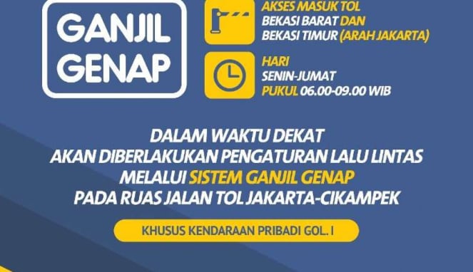 Ganjil Genap Tol Jakarta-Cikampek