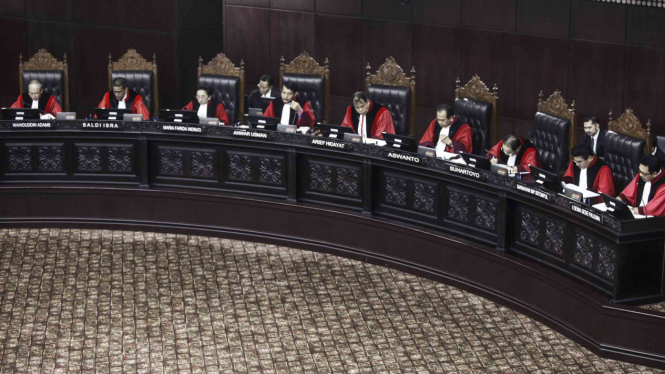 Suasana sidang di Mahkamah Konstitusi (MK)