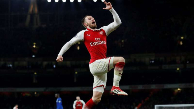 Gelandang Arsenal, Aaron Ramsey.