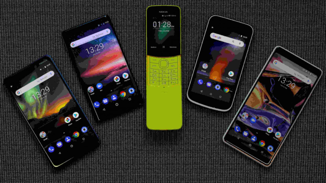 Deretan ponsel baru Nokia.