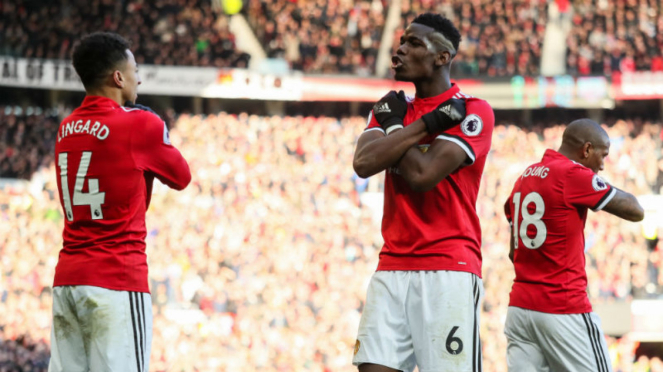 Selebrasi tarian Wakanda ala Jesse Lingard dan Paul Pogba