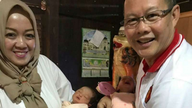 Bayi kembar di Sumatra Selatan diberi nama pasangan calon gubernur dan wakil gubernur.