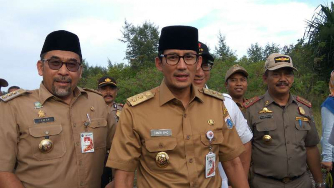 Wakil Gubernur DKI Jakarta Sandiaga Uno kunjungi Pulau Panjang