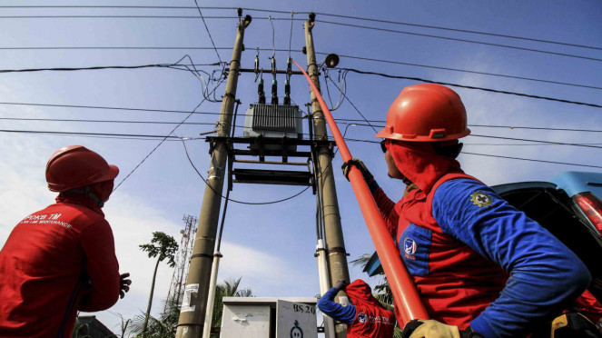 La ilustración de los oficiales de PLN verifica el cable de alimentación.
