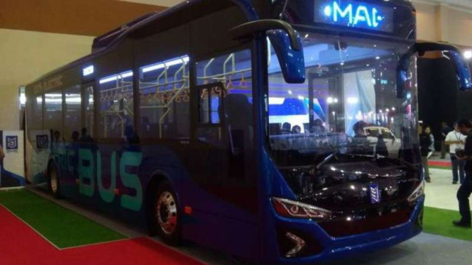 Bus listrik karya PT Mobil Anak Bangsa (MAB).