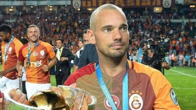 Wesley Sneijder saat masih memperkuat Galatasaray