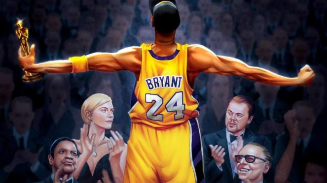 Ilustrasi animasi sukses Kobe Bryant raih Piala Oscar 