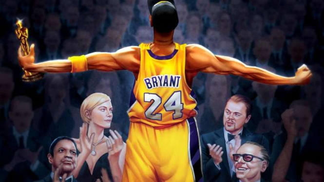 Ilustrasi animasi sukses Kobe Bryant raih Piala Oscar 