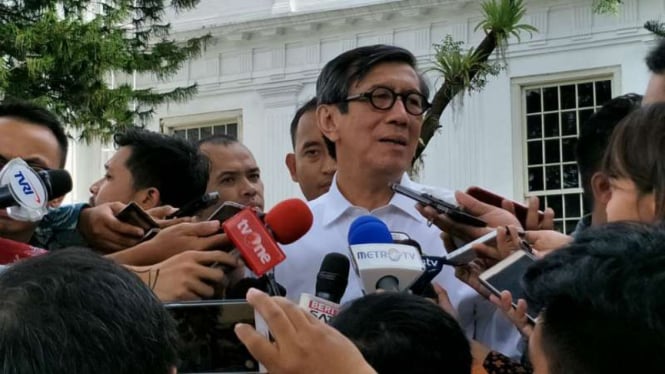 Menteri Hukum dan Hak Asasi Manusia atau Menkumham, Yasonna Laoly.