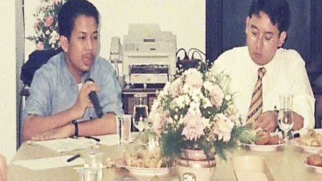 Fahri Hamzah dan Fadli Zon saat muda.